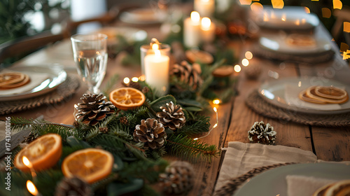 christmas table setting