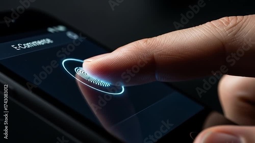 Fingerprint authentication on mobile device for security and verification