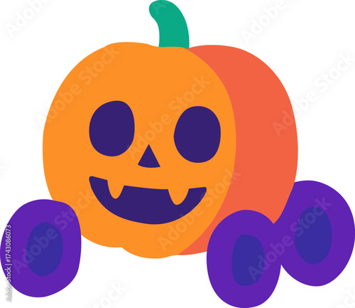 halloween pumpkin carriage head