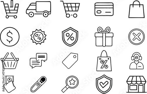 web shop icon set