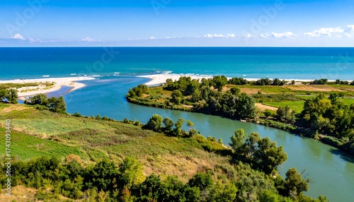 Wallpaper Mural Scenic river meets the turquoise sea Torontodigital.ca