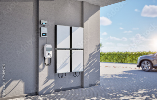 Battery energy storage system with ev charger for residential used