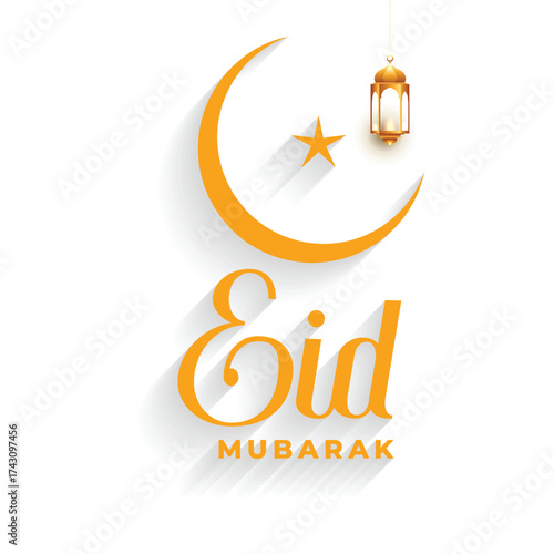 eid mubarak traditional festival wishes card design