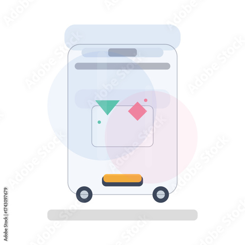 Lab Waste Bin Unique Vector – Scientific Disposal Container and Hazardous Material Management Illustration
