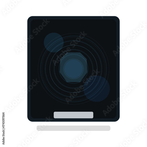 MRI Scan Outline Unique Vector – Diagnostic Imaging and Radiology Equipment Illustration
