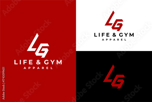 Monogram letter LG modern logo design
