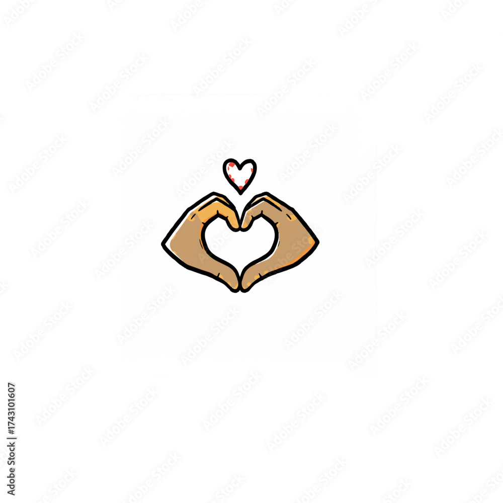 Fototapeta premium Hands Heart Symbol