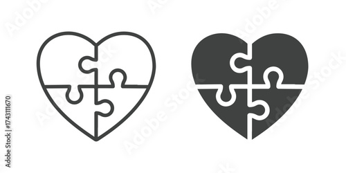 Solution Icon. Line and glyph solid icon