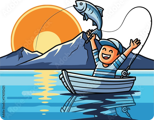 fisherman in a boat