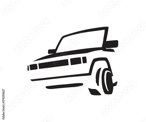 SUV car logo icon design illustration