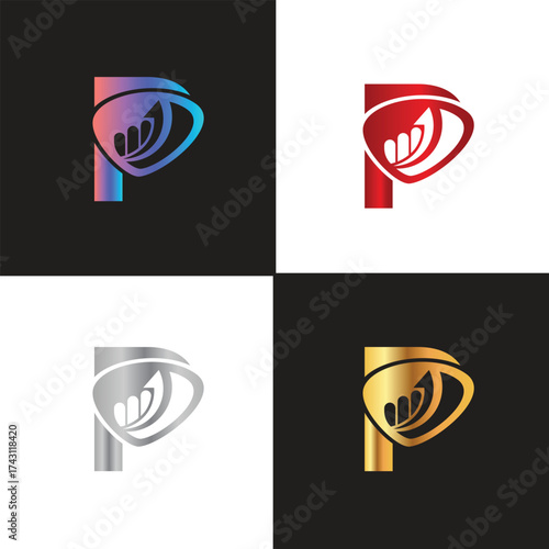 Letter P logo, P logo, Business logo, modern, minimal logo, design, colourful, icon, shape, symbol, brand, business identity, elegant, luxury, logotype, branding, custom, abstract