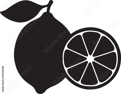 Vector illustration of fresh lemon and lime fruits
