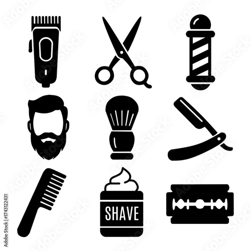 barber shop icons