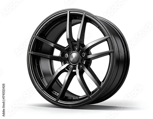 Black alloy wheel