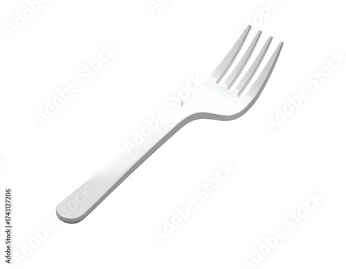 A silver utensil with four tines and a handle on a black background
