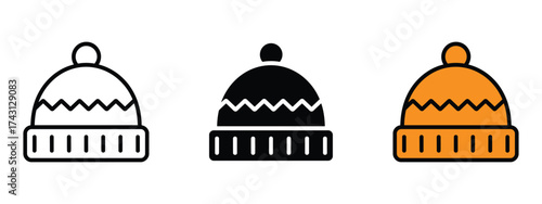 Winter hat icon vector. winter fashion designs and creating a wintery vibe symbol. vector illustration.