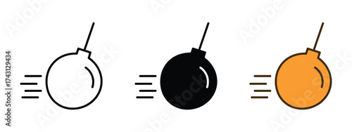 Demolition ball icon vector. wrecking ball, construction symbol. vector illustration.