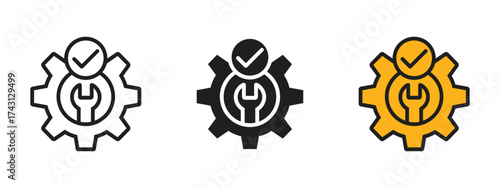 Easy Installation icon vector. quality support and certified repair solutions symbol. vector illustration.