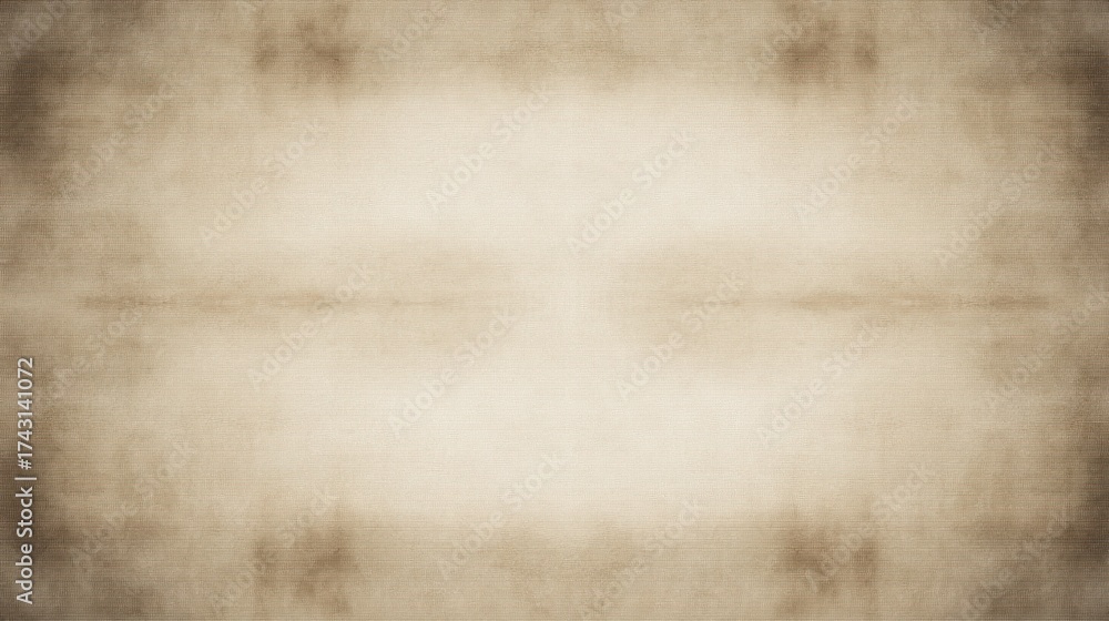 Obraz premium Perfectly Symmetrical Textured Old Parchment Paper against Blurred Muted Background Highlighting Historical Feel.