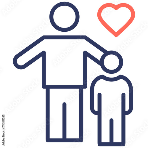 Paternal Love line color icon