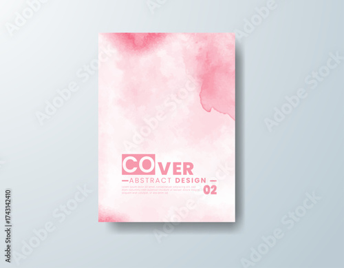 Cards with watercolor background. Design for your cover, date, postcard, banner, logo.