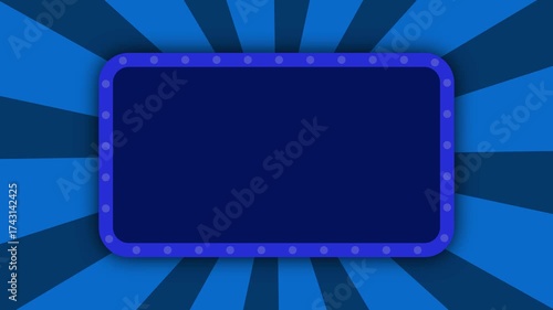 Blue Marquee Sign Board with Flashing Lights