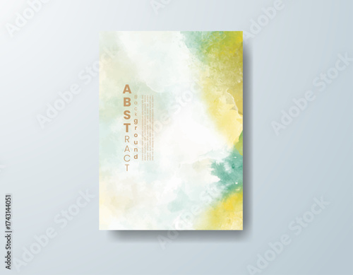 Cards with watercolor background. Design for your cover, date, postcard, banner, logo.