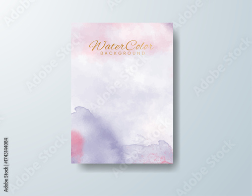 Cards with watercolor background. Design for your cover, date, postcard, banner, logo.