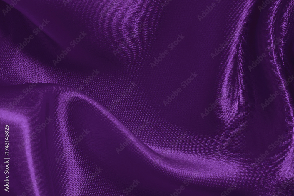 Obraz premium Purple fabric cloth texture for background and design art work, beautiful crumpled pattern of silk or linen.