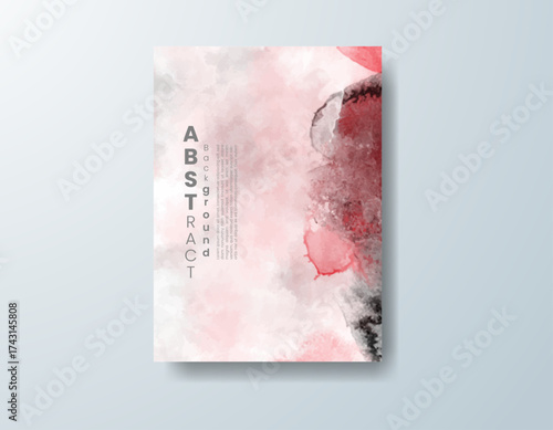 Cards with watercolor background. Design for your cover, date, postcard, banner, logo.