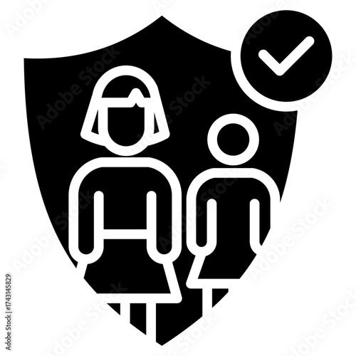 Parental Control glyph icon