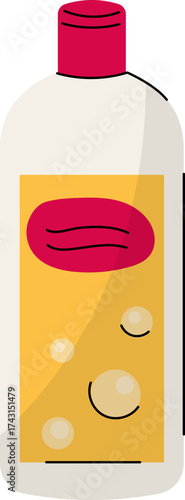 Cat Shampoo Bottle Vector Illustration