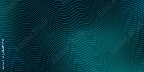 Elegant lines dark blue to light blue and green gradient background illustration ideal for sophisticated visual abstract modern art simple