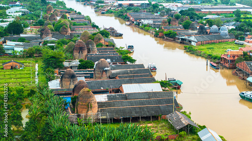 The brick kilns are 300 years old in Mang Thit, Vinh Long, Vietnam, although they are still operating today, the bricks are sold all over the world. Video shot in Vinh Long on September 9, 2025.	