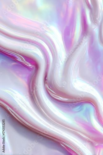 Pastel holographic aesthetic wallpaper with liquid swirl patterns