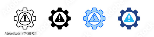 Risk Control Icon Set Multiple Style Collection