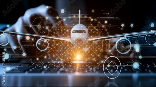 The computer operator checked the security system and the airline's flight safety system.