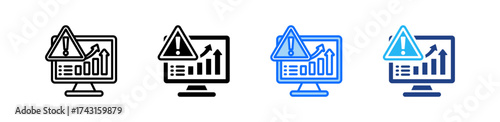Market Risk Icon Set Multiple Style Collection