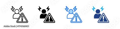 Human Error Risk Icon Set Multiple Style Collection