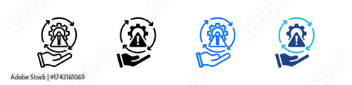 Supply Chain Management Risk Icon Set Multiple Style Collection
