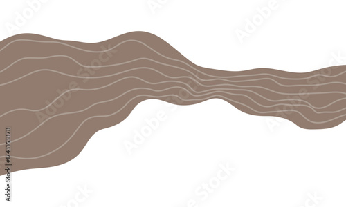 Brown soil layers. Sedimentary strata