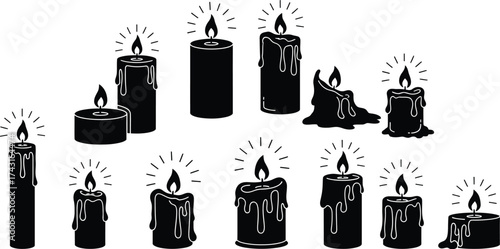 Discount sale promotion offer percentage price off black icons