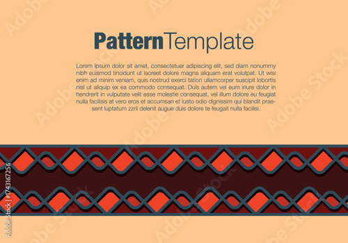 Pola geometris abstrak yang menampilkan segitiga dan persegi panjang, pola mulus, stok royalti. Vector banners, invitation flyers to museum or gallery with trendy creative background 