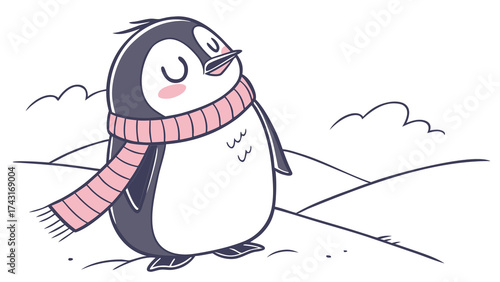 penguin and ice
