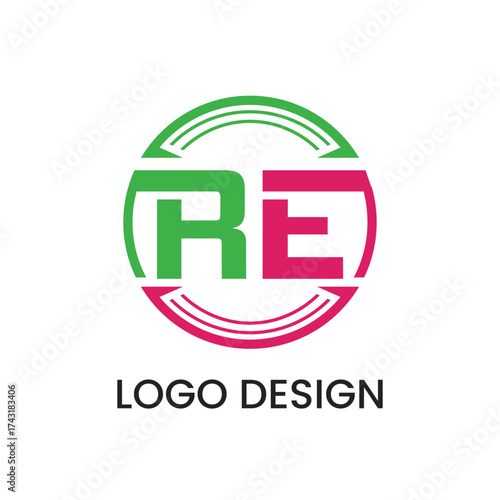Creative RE Brand Logo Design Template