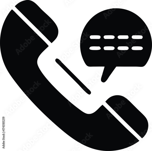 Phone conversation and message communication icon