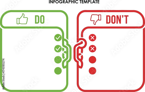Do and dont infographic template for presentation design tips
