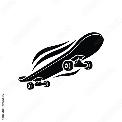 Dynamic Skateboard Speed and Motion Logo