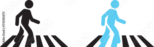 Pedestrian Crossing Icons crosswalk walking