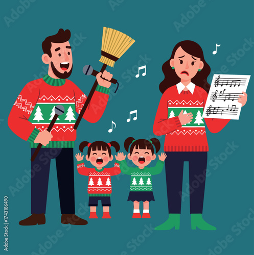 Funny Family Christmas Carol Chaos and Out-of-Tune Singing